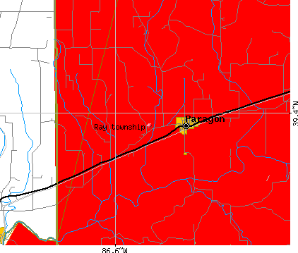Ray township, IN map