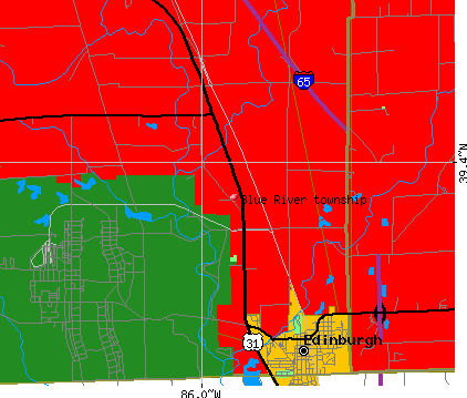Blue River township, IN map