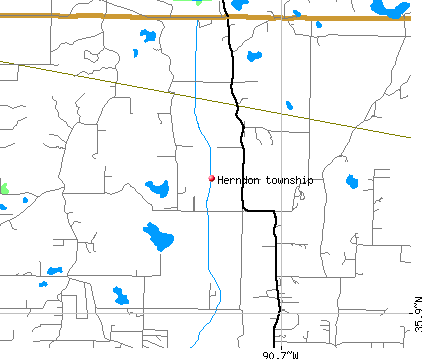 Herndon township, AR map