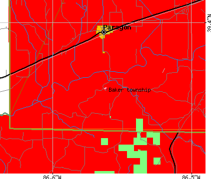 Baker township, IN map