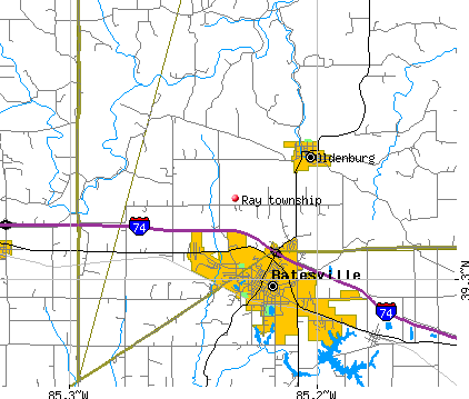 Ray township, IN map