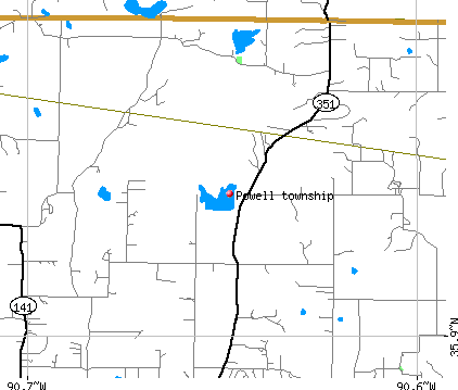 Powell township, AR map