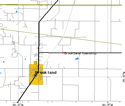 Brookland township, AR map