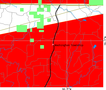 Washington township, IN map