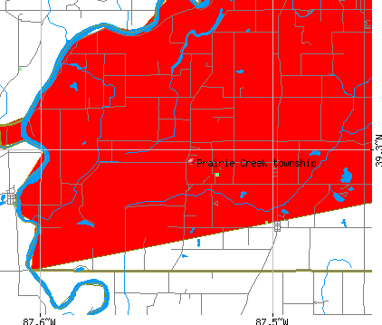 Prairie Creek township, IN map