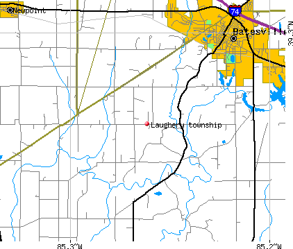 Laughery township, IN map