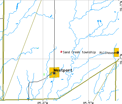 Sand Creek township, IN map