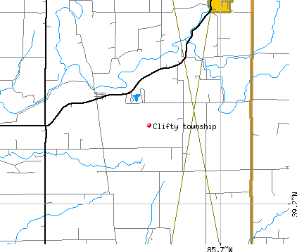 Clifty township, IN map