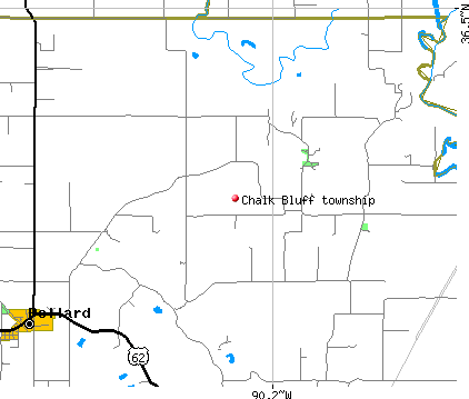 Chalk Bluff township, AR map