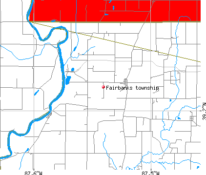 Fairbanks township, IN map