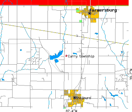Curry township, IN map