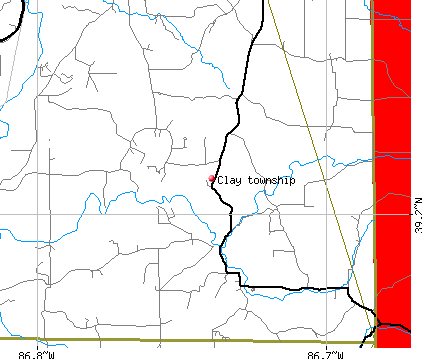 Clay township, IN map