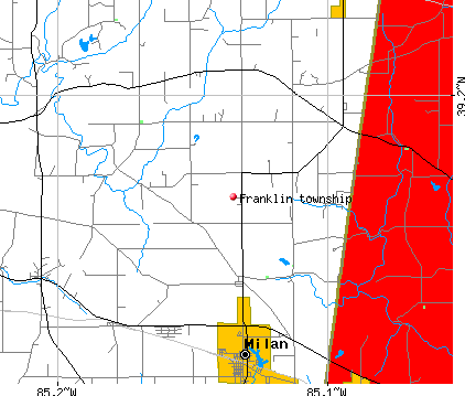 Franklin township, IN map