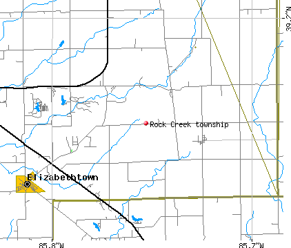 Rock Creek township, IN map