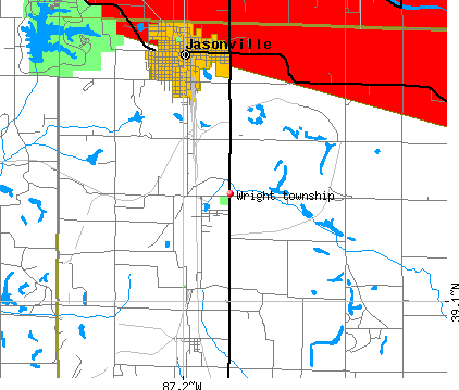 Wright township, IN map