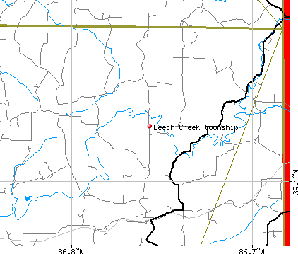 Beech Creek township, IN map