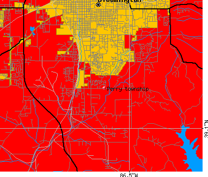 Perry township, IN map