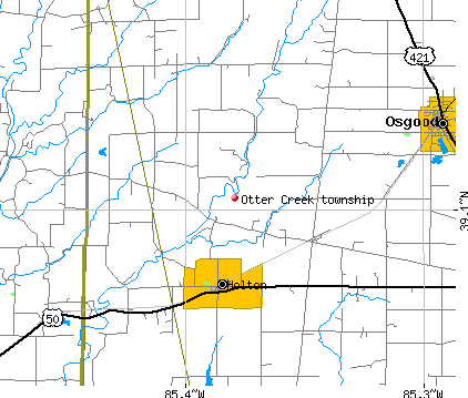 Otter Creek township, IN map