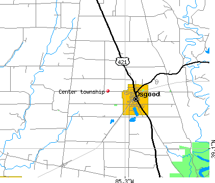 Center township, IN map