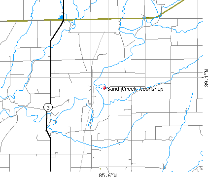 Sand Creek township, IN map