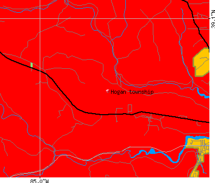 Hogan township, IN map