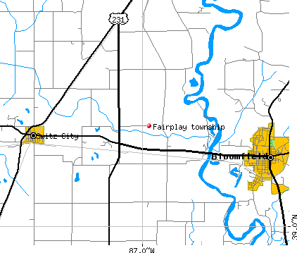 Fairplay township, IN map