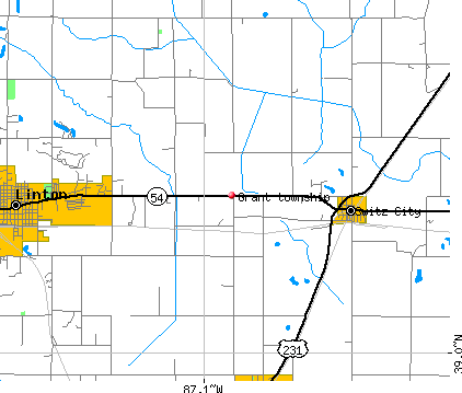Grant township, IN map