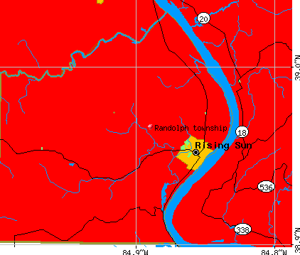 Randolph township, IN map