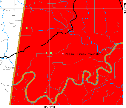 Caesar Creek township, IN map