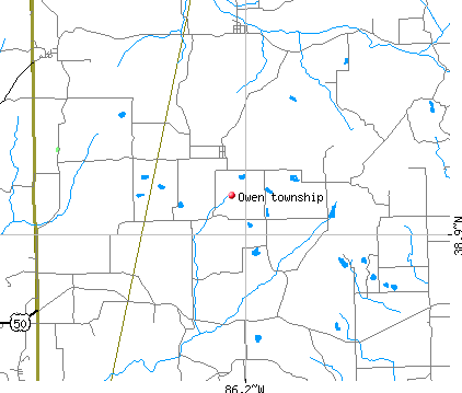 Owen township, IN map