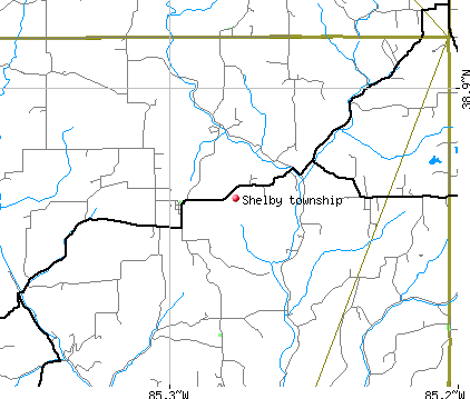 Shelby township, IN map