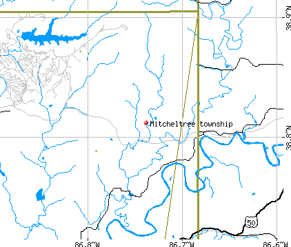 Mitcheltree township, IN map