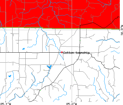 Cotton township, IN map