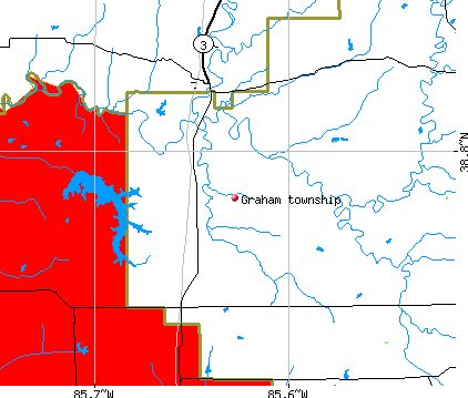 Graham township, IN map