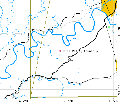 Spice Valley township, IN map