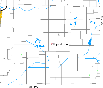 Bogard township, IN map
