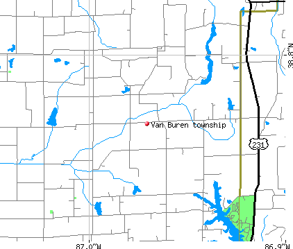 Van Buren township, IN map