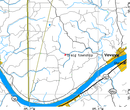 Craig township, IN map
