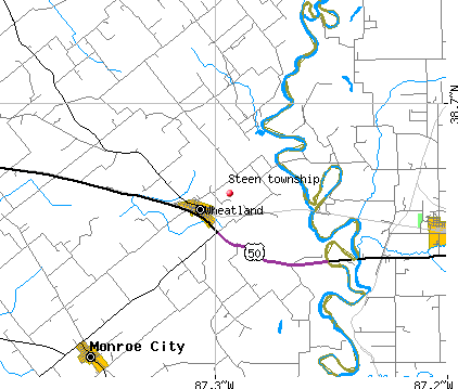Steen township, IN map