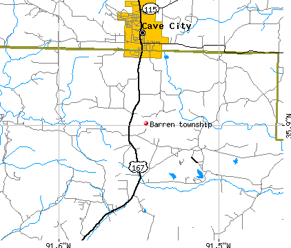 Barren township, AR map