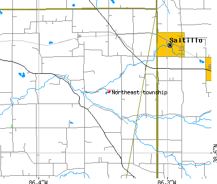 Northeast township, IN map