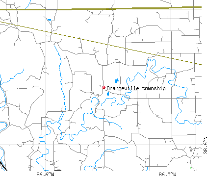 Orangeville township, IN map