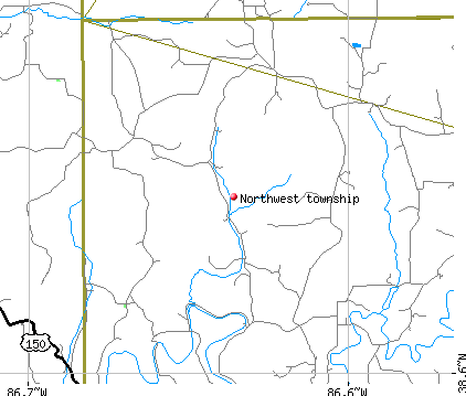 Northwest township, IN map