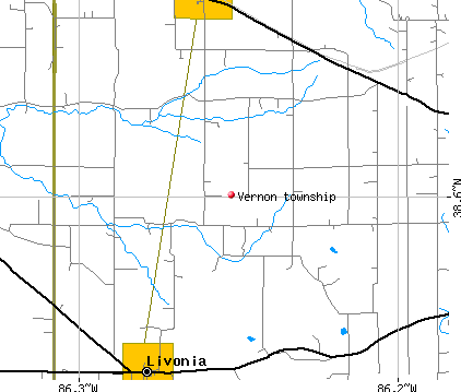 Vernon township, IN map