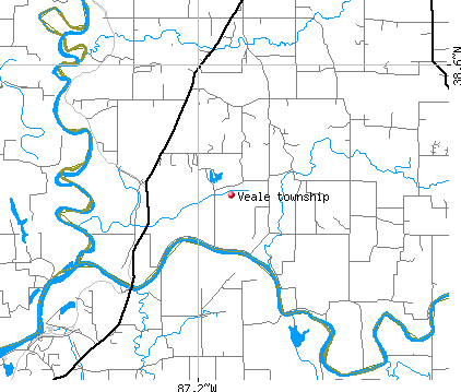 Veale township, IN map