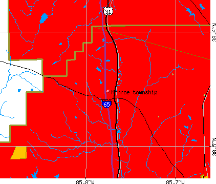 Monroe township, IN map