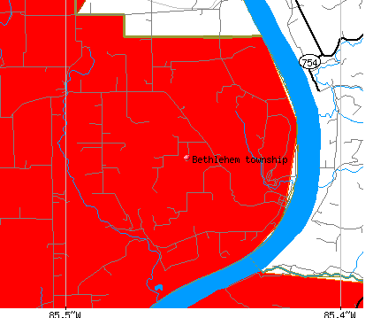 Bethlehem township, IN map
