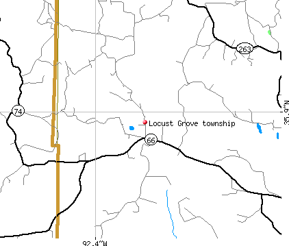 Locust Grove township, AR map