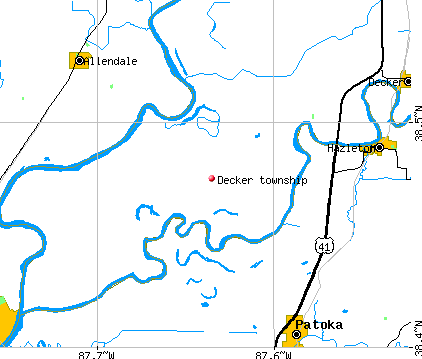 Decker township, IN map