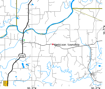 Harbison township, IN map